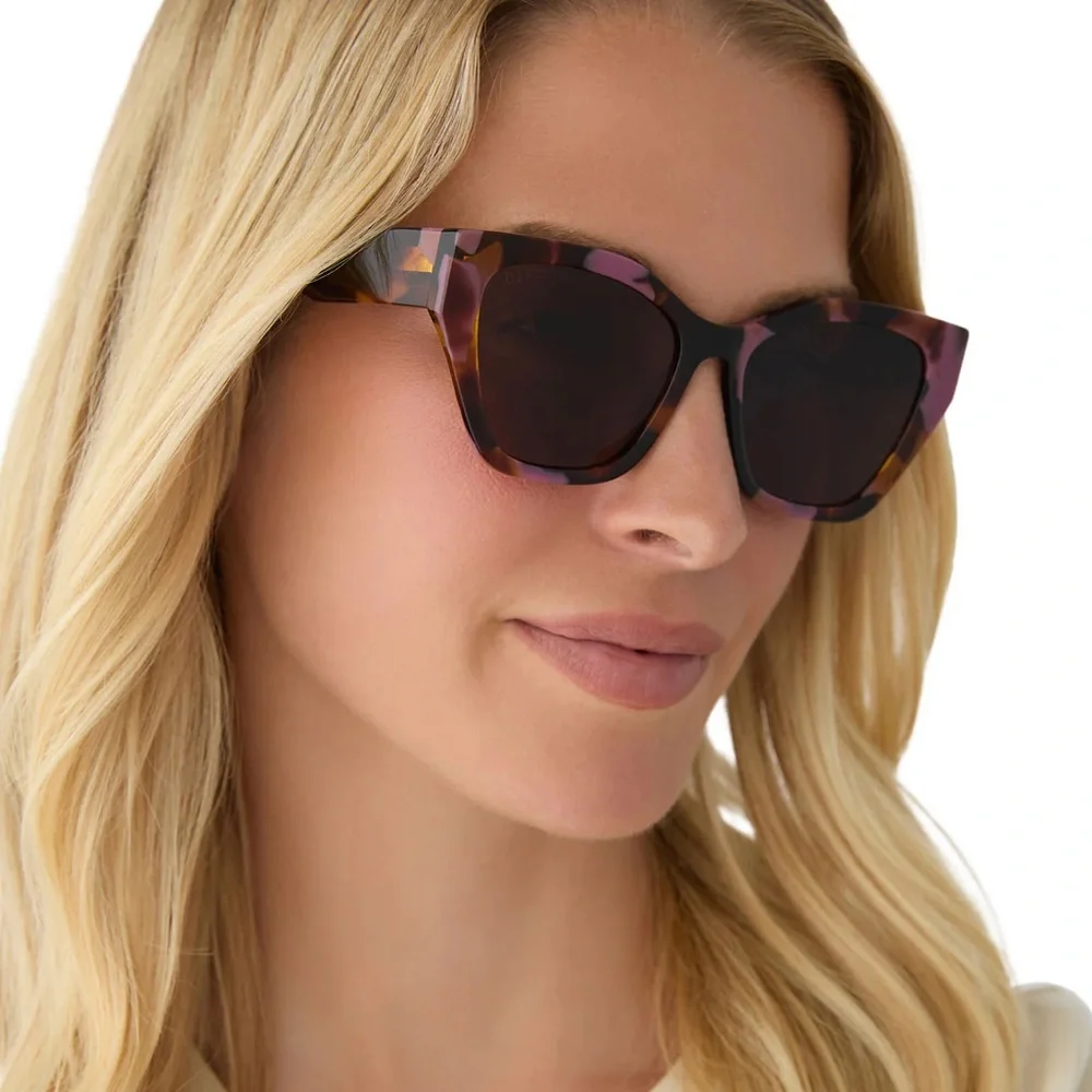 DIFF Evie Sunglasses Torino Tortoise Brown Pink Frame Brown Lens NWT